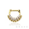 MULTI GEM CZ ROPE SEPTUM HINGED CLICKER